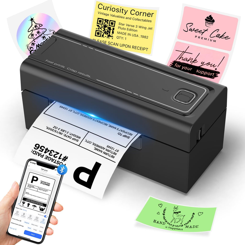 Bluetooth Thermal Shipping Label Printer, Wireless 4x6 I188