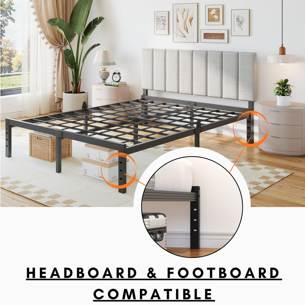 14 Inch Metal Platform Full Bed Frame with Storage P252766