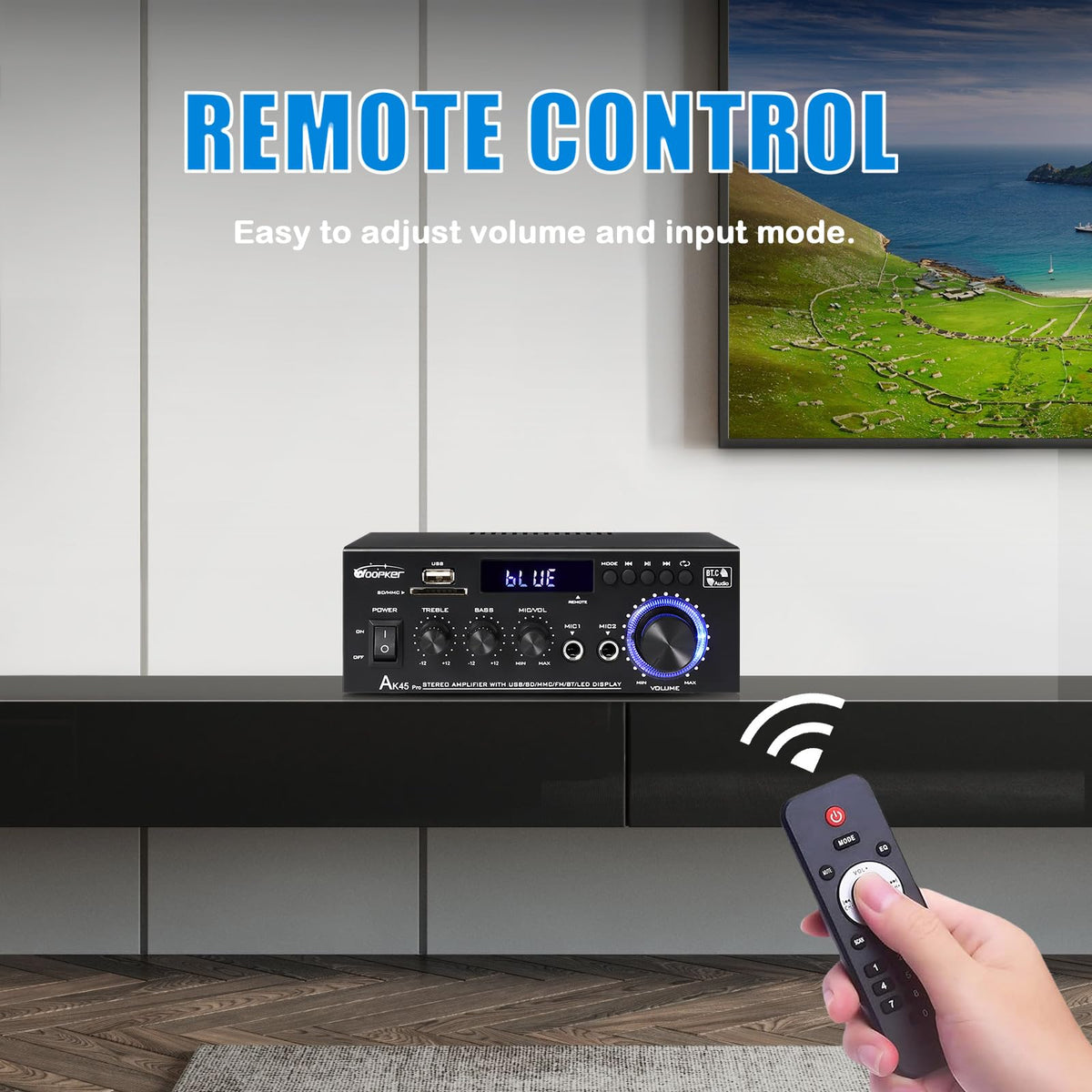 400W 2 Channel Bluetooth 5.0 Stereo Audio Amplifier K598