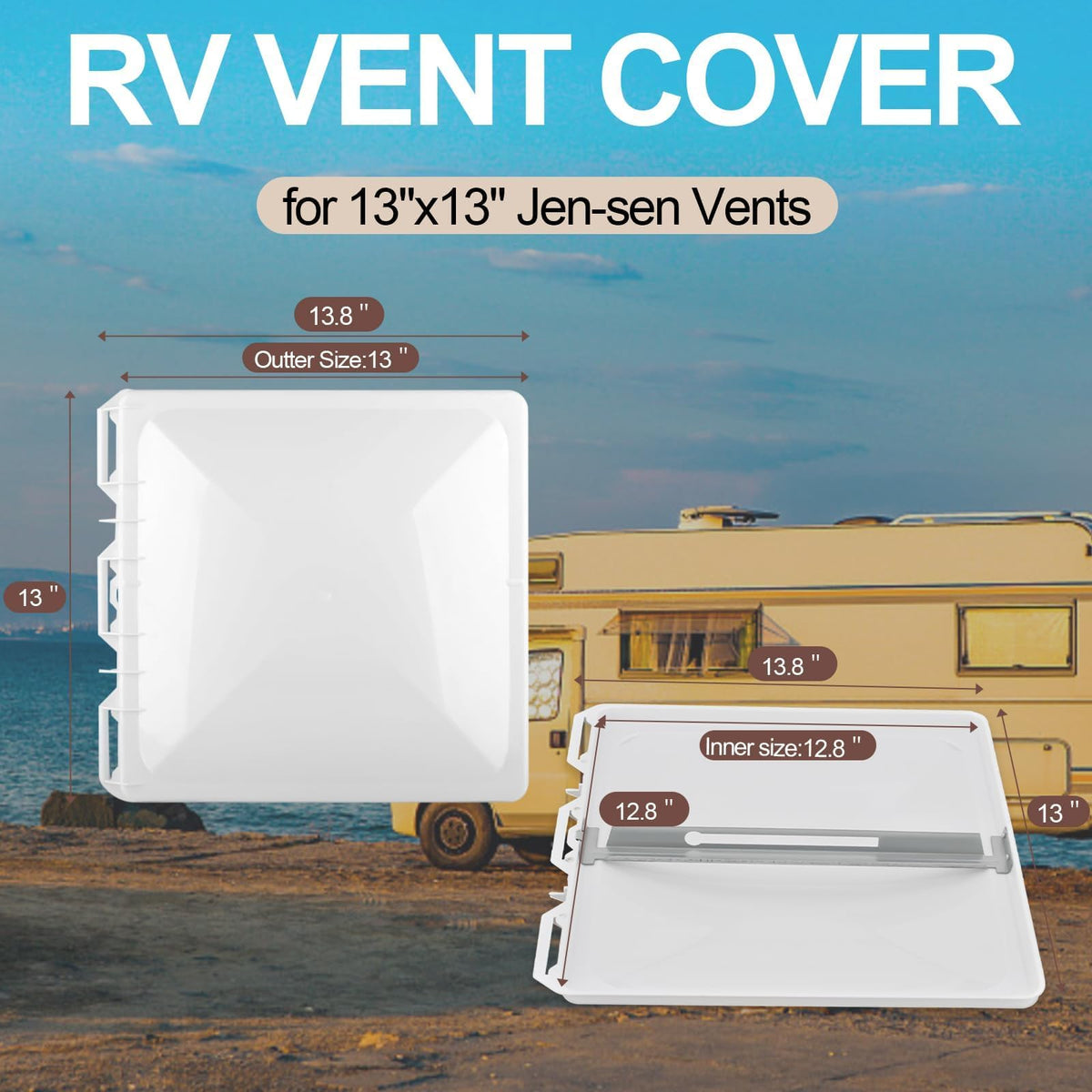 13" x 13" RV Vent Cover/Lid Metal Base T2677