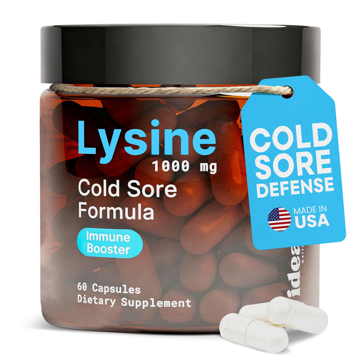 Lysine 1000mg Capsules with Vitamin C, Zinc & Licorice Root H993