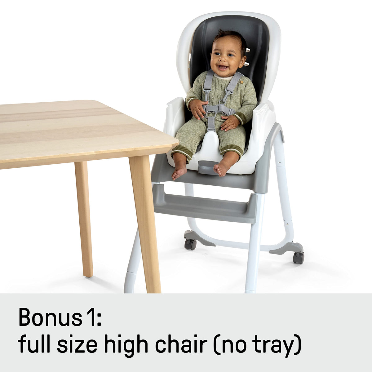 3-in-1 High Chair Convertible to Booster Seat & Toddler Chair E1912