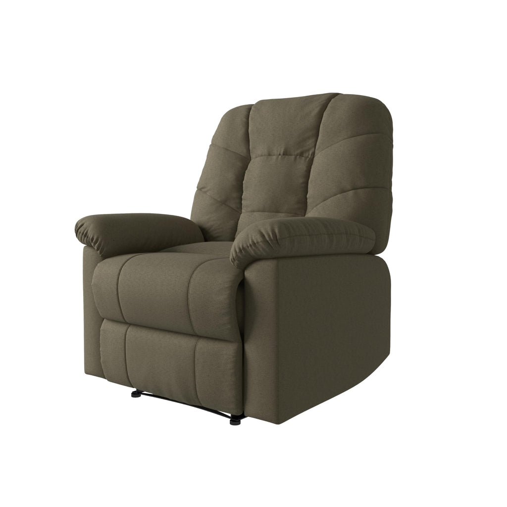 Velvet Swivel Rocker Recliner Chair with Adjustable Backrest and Footrest V300782