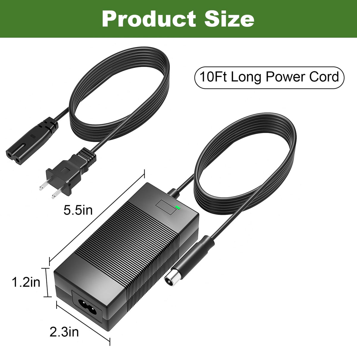 42V 2A Battery Charger Power Adapter Cord M9058