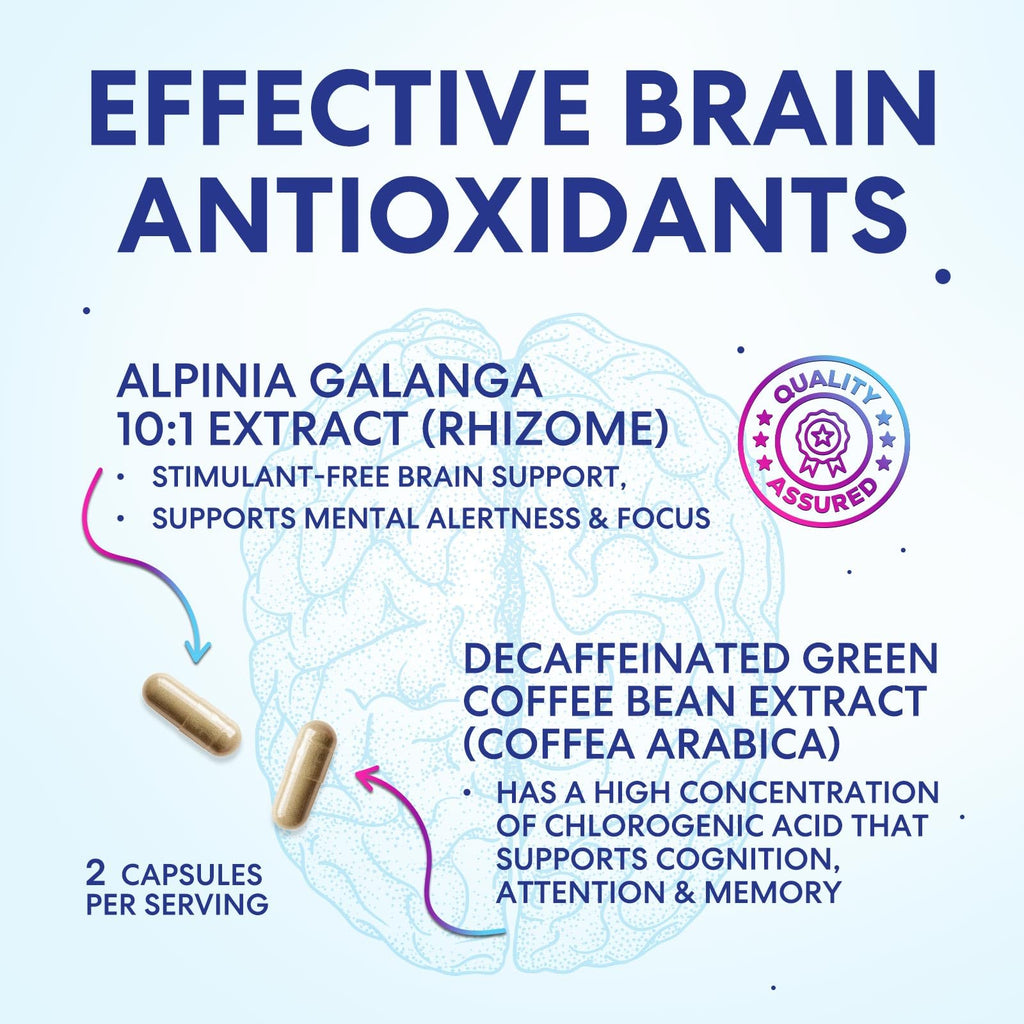 120 Capsules Brain Memory Supplement with Vitamin B6 B12 Folate & Phosphatidylserine W501424