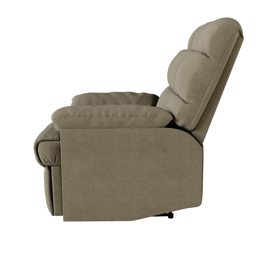 Velvet Swivel Rocker Recliner Chair with Adjustable Backrest and Footrest V300782