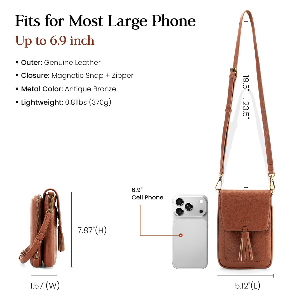 Genuine Leather Small Crossbody Bag W759
