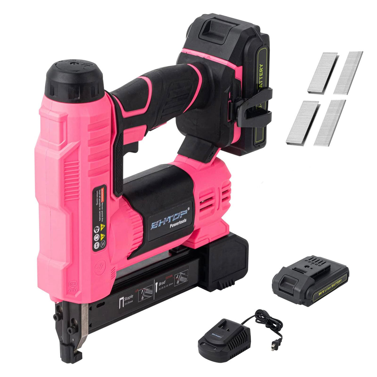 20V Cordless 18 Gauge 2 in 1 Brad Nailer & Stapler Kit F5894