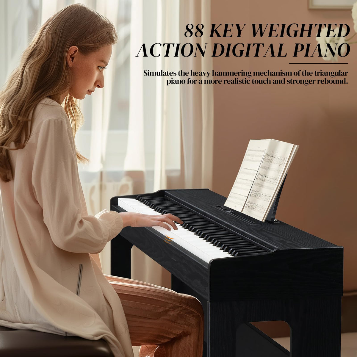88 Key Fully Weighted Action Upright Piano K975