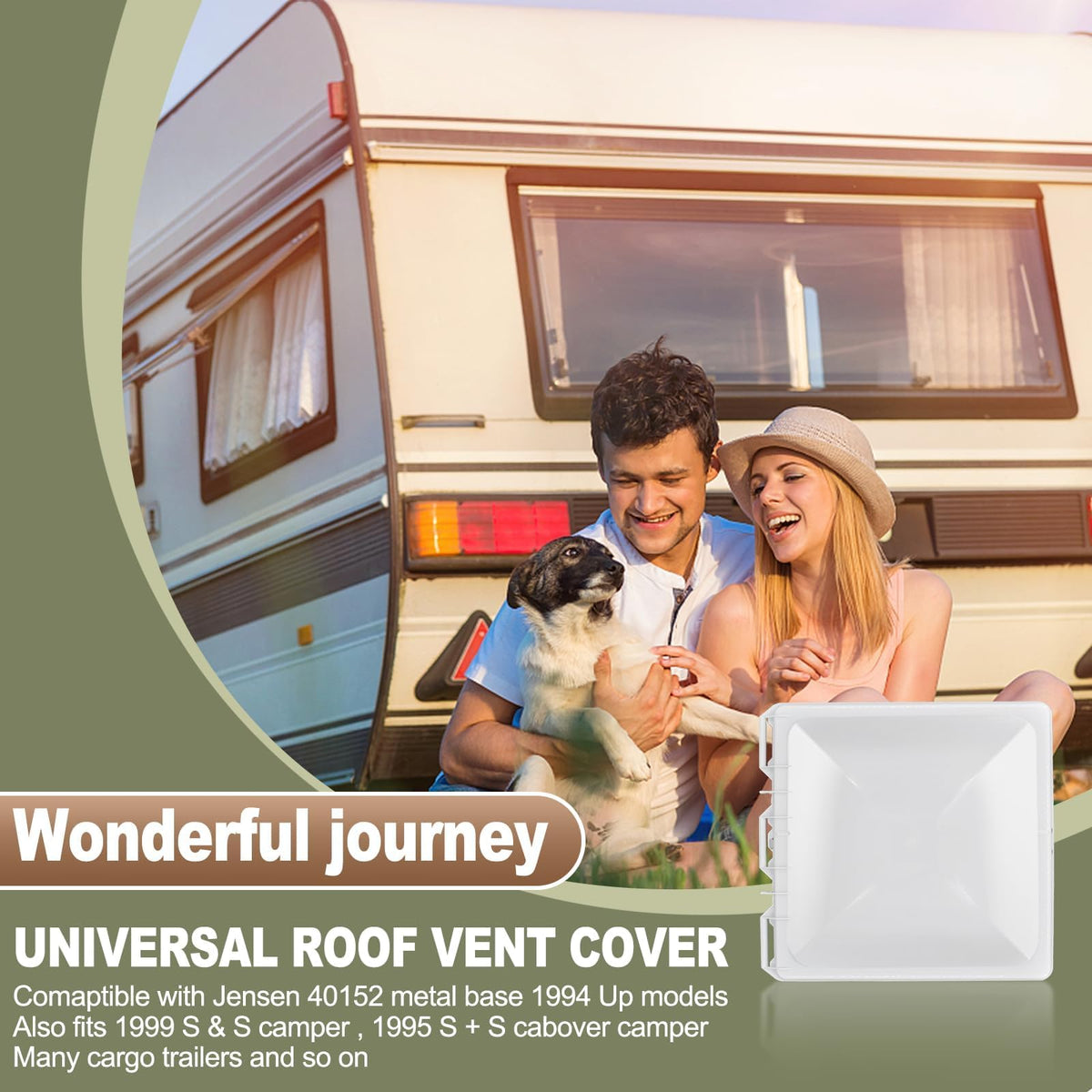 13" x 13" RV Vent Cover/Lid Metal Base T2677