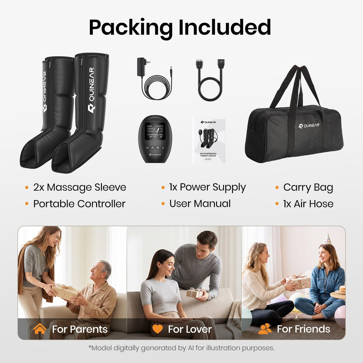 Air Compression Leg Recovery Boots Massager H286