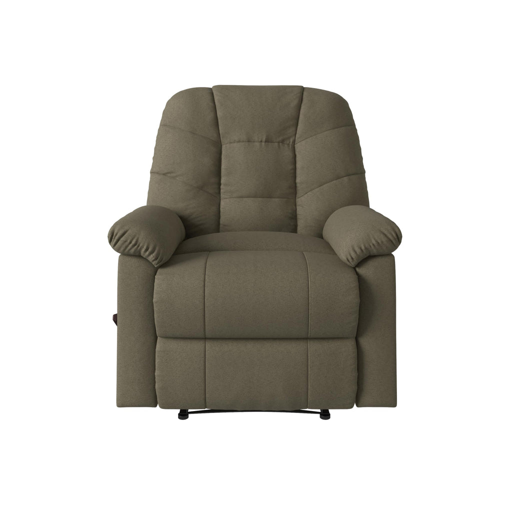 Velvet Swivel Rocker Recliner Chair with Adjustable Backrest and Footrest V300782