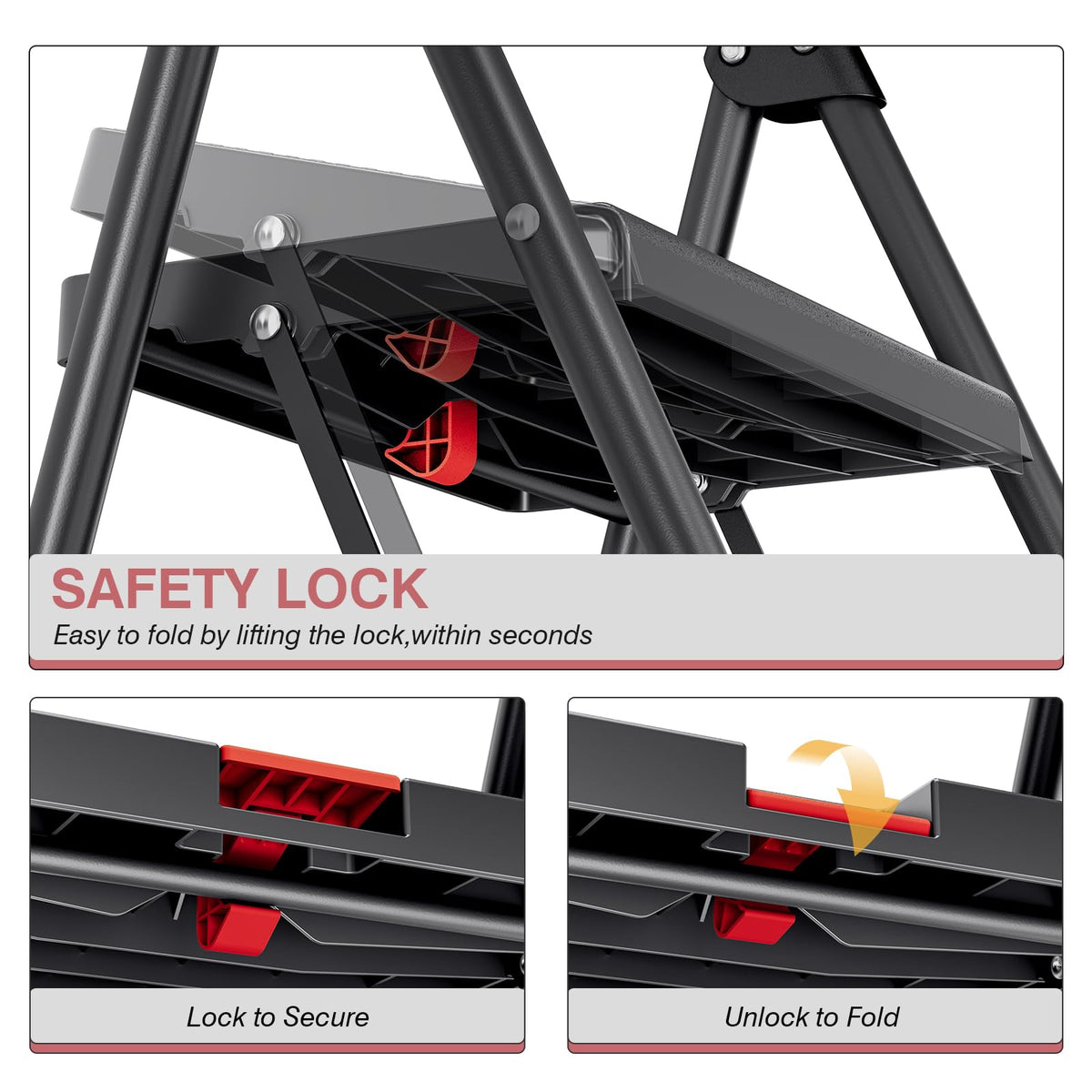2 Step Steel Step Ladder with Handrail Z746986
