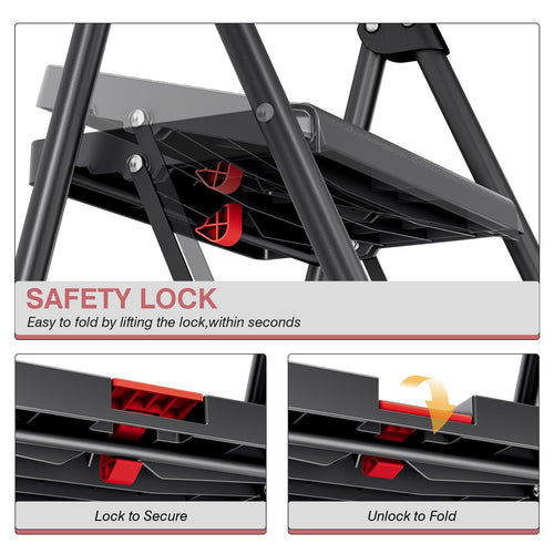 2 Step Steel Step Ladder with Handrail Z746986