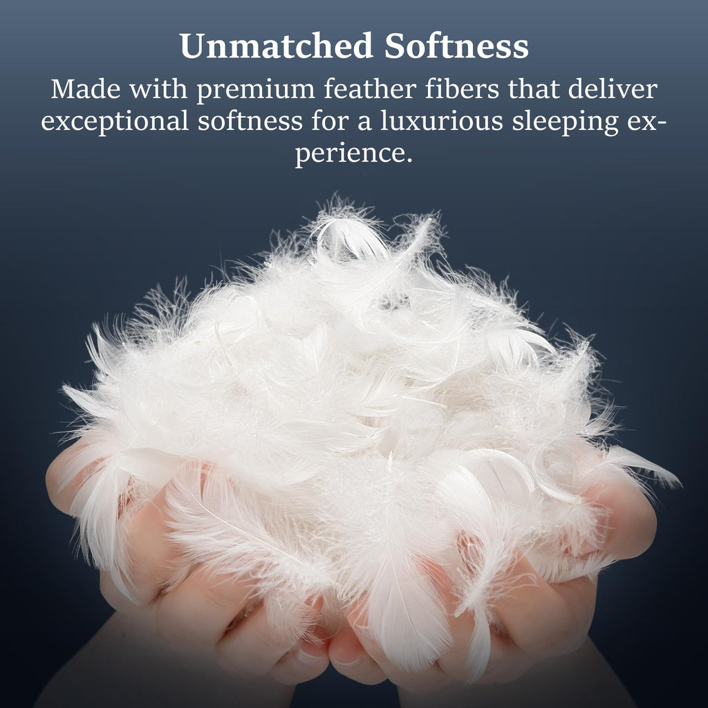 Goose Feather King Size Set of 2 Cotton Pillows Q483262