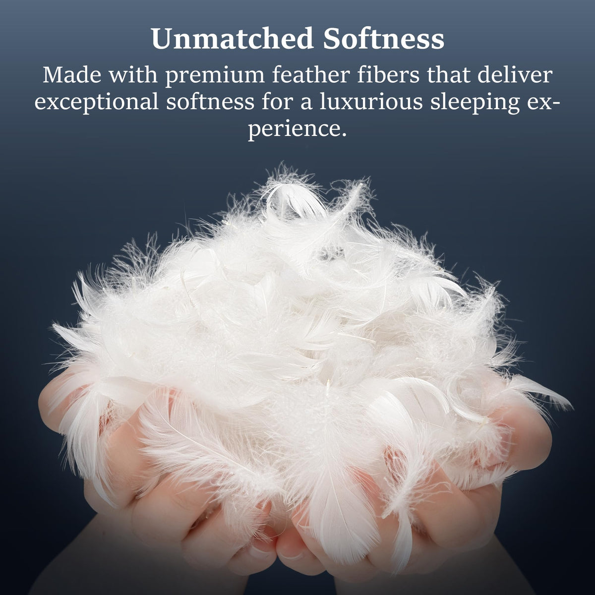 Goose Feather King Size Set of 2 Cotton Pillows Q483262