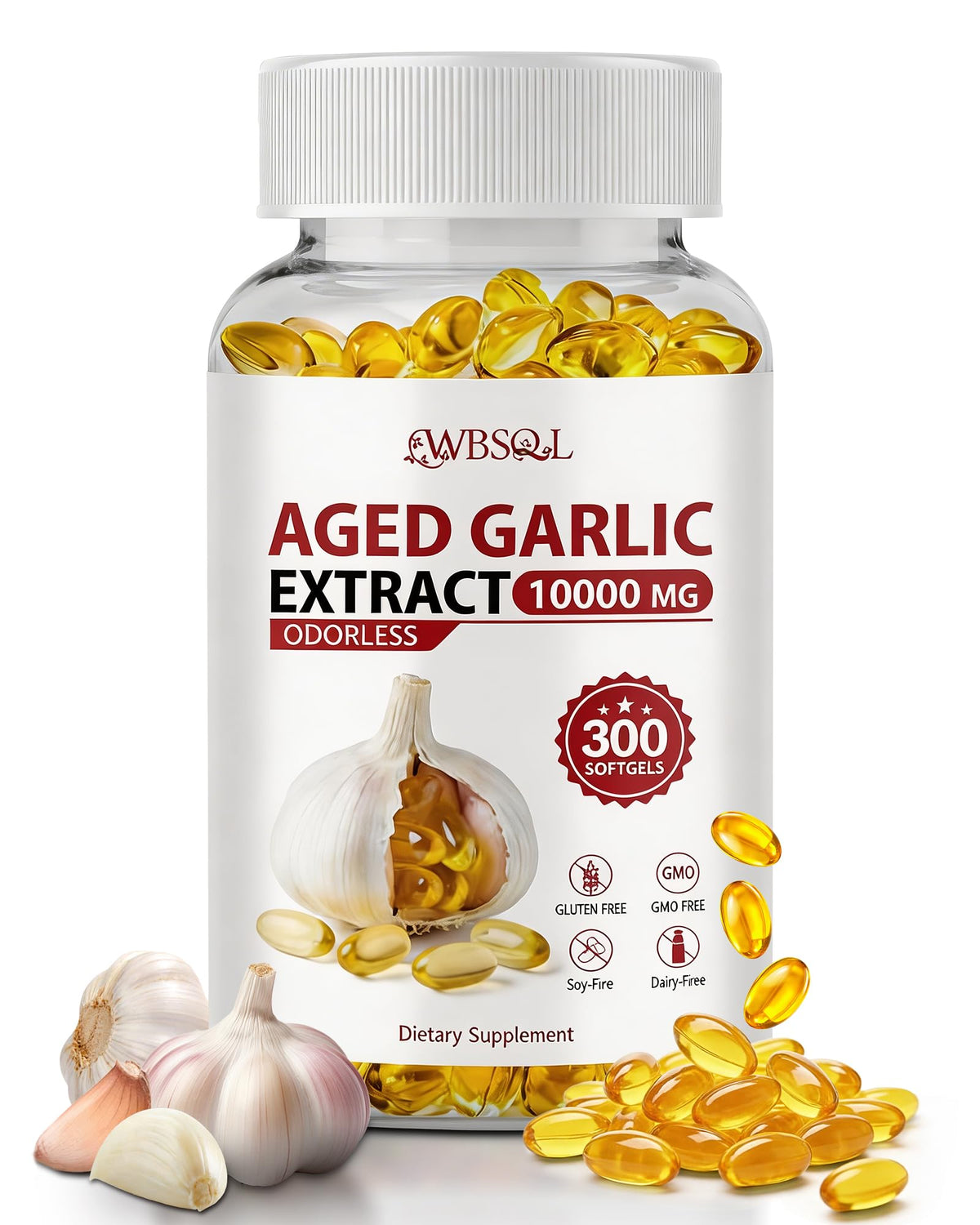 Aged Garlic Extract 10,000 mg 300 Softgels U172453