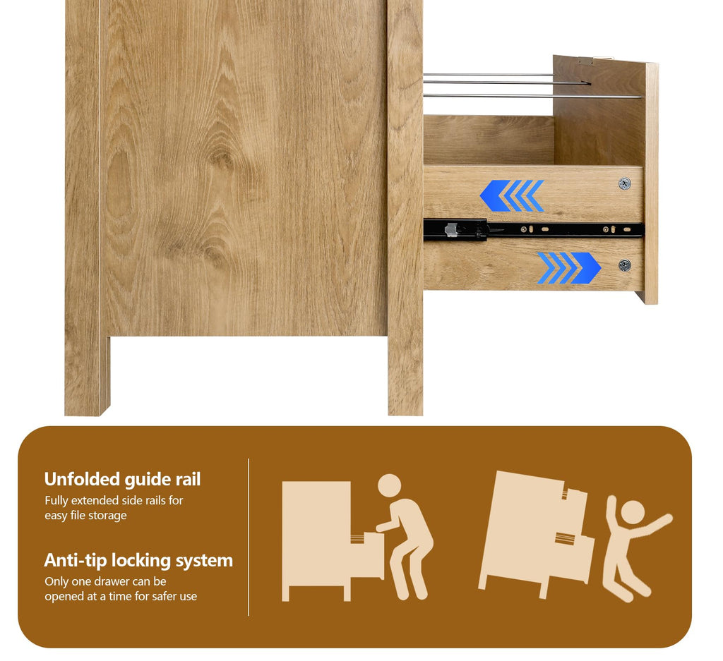 File Cabinet with 2 Drawers and Hanging Bar E85124