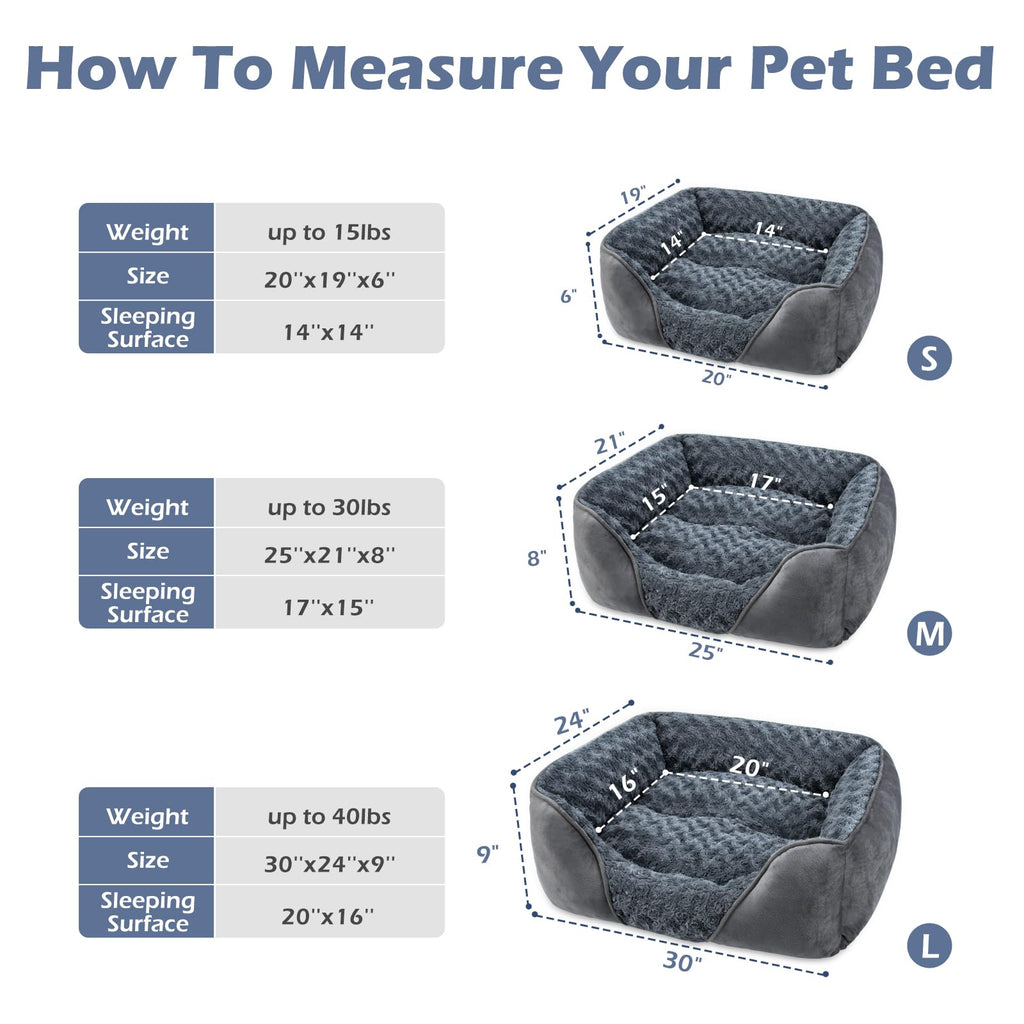Washable Orthopedic Dog Bed with Anti-Slip Bottom J337324