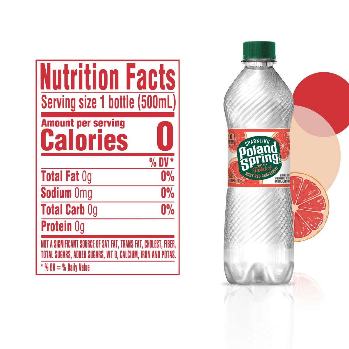 Sparkling Water, Red Ruby Grapefruit, 16.9 Fl Oz, Pack of 8 X7248