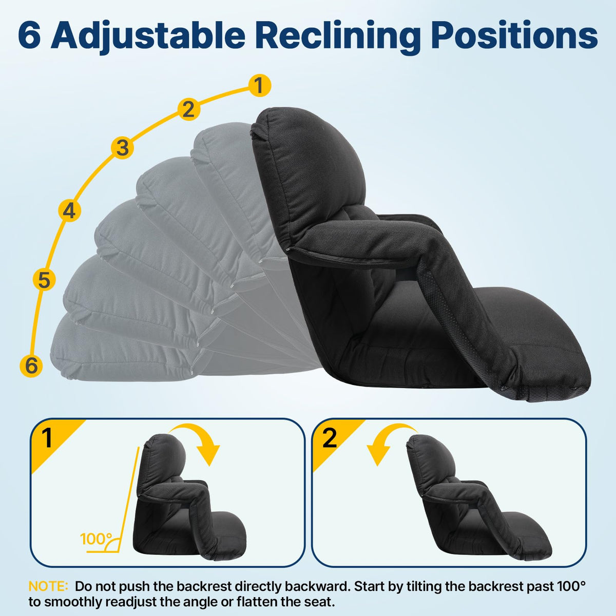 25'' Stadium Seat with Back Support, 2pcs N7850