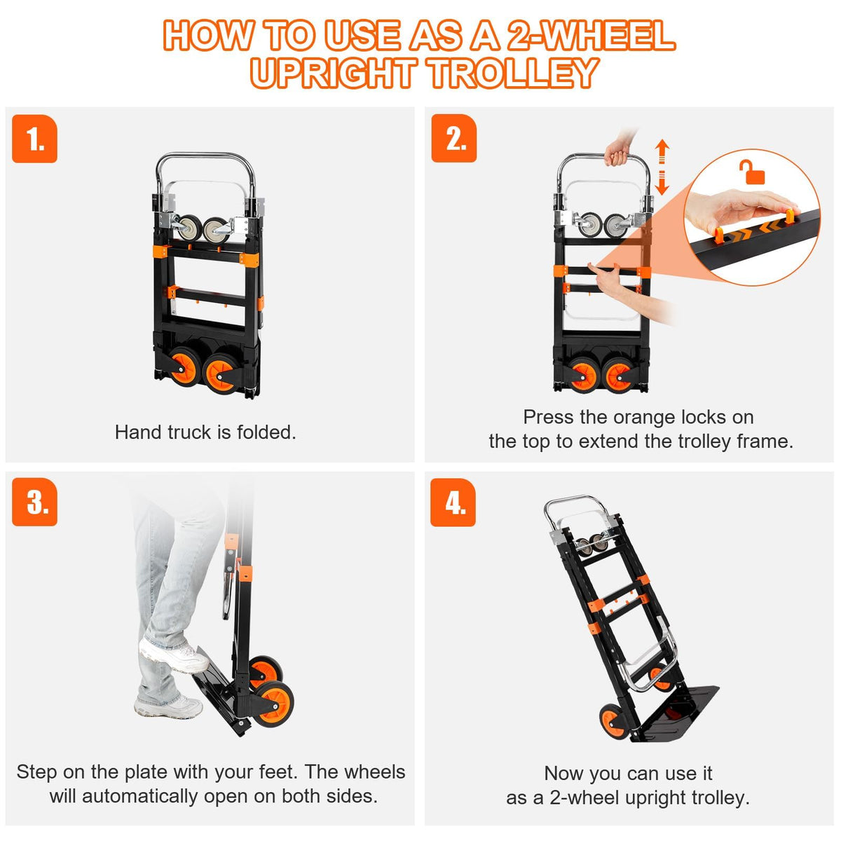 3-in-1 Folding Hand Truck Dolly Q43851