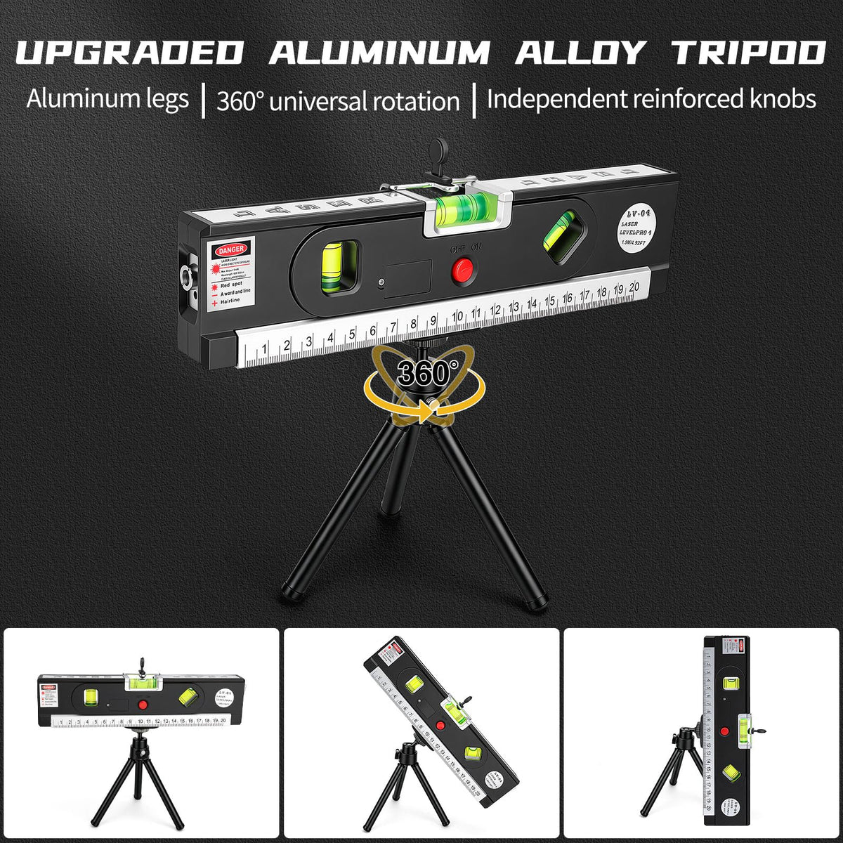 4-in-1 Laser Level with Tripod Magnetic D505