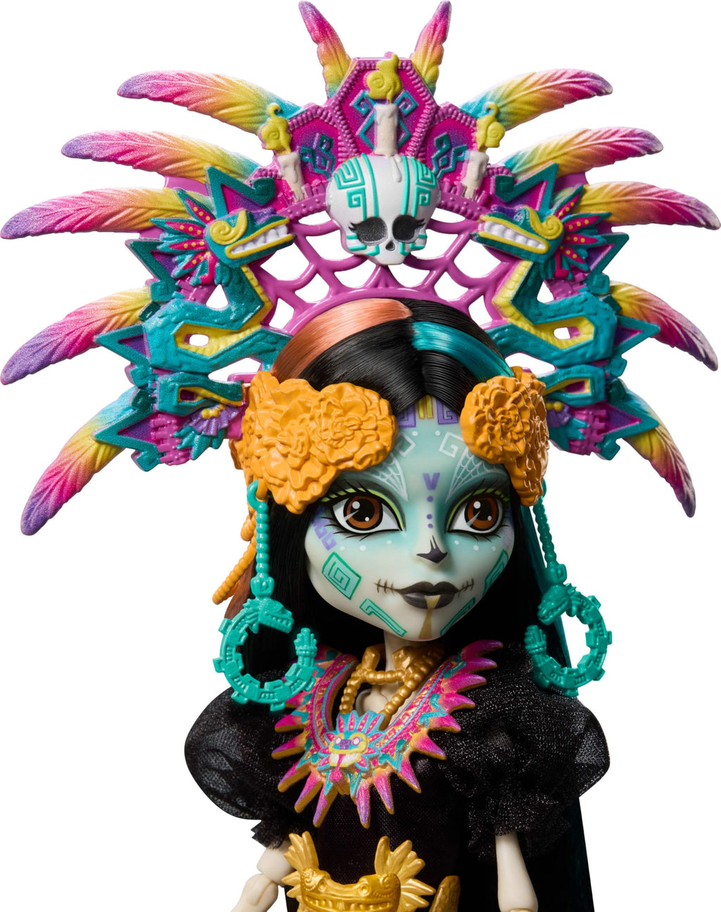Collectible Doll with Gown, Headdress and Necklace C691