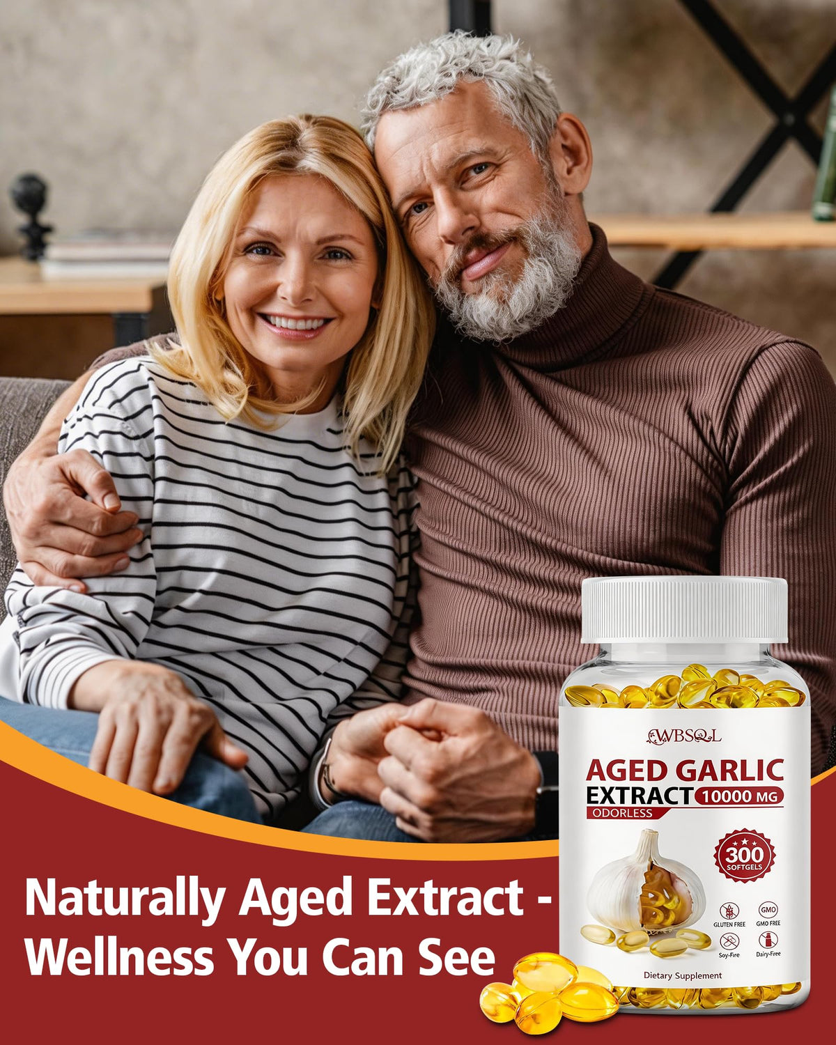 Aged Garlic Extract 10,000 mg 300 Softgels U172453