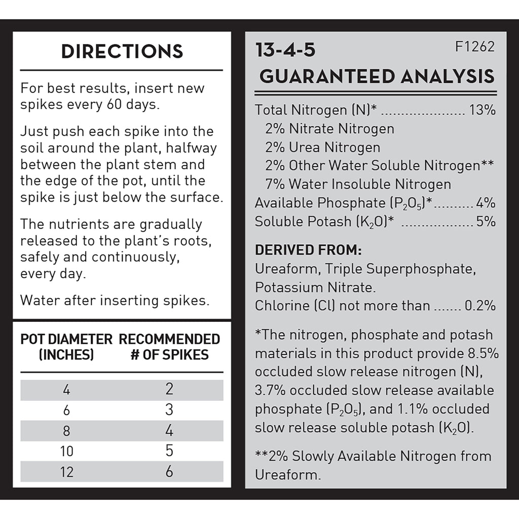 Plant Food Fertilizer Spikes 50 Count D416812