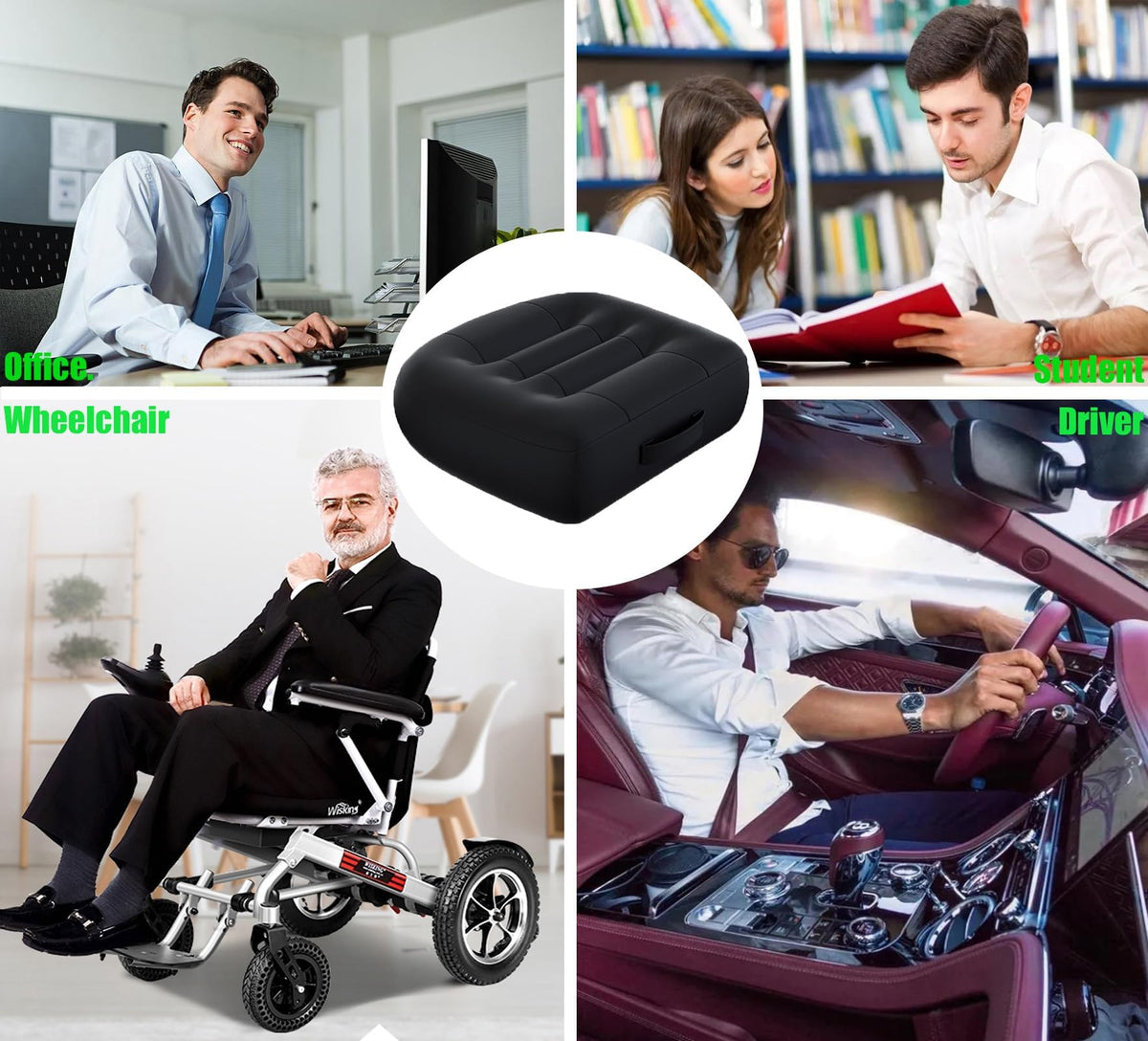Black Inflatable Booster Seat Cushion C45977