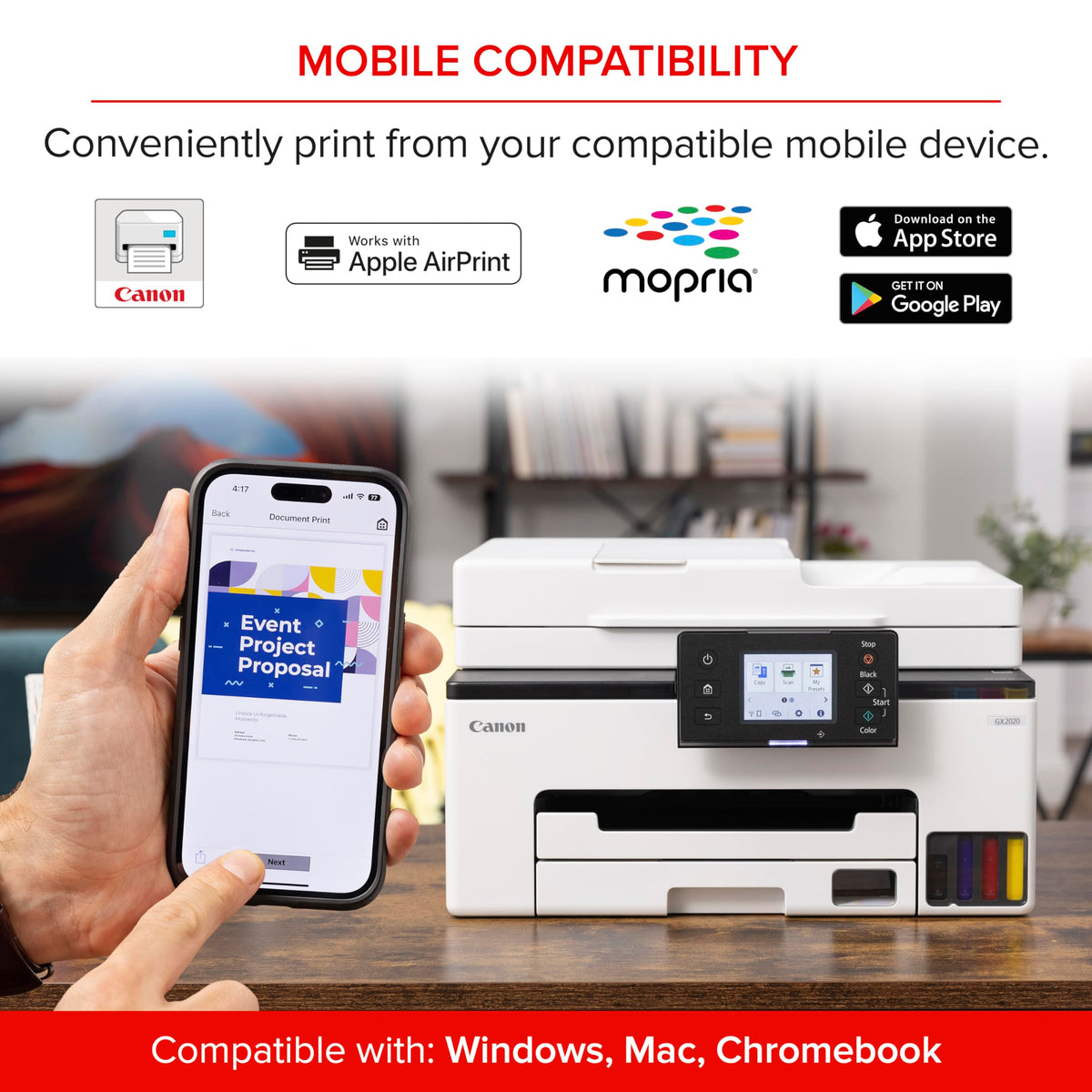 Wireless Color All-in-One Printer with Duplex Printing M3552