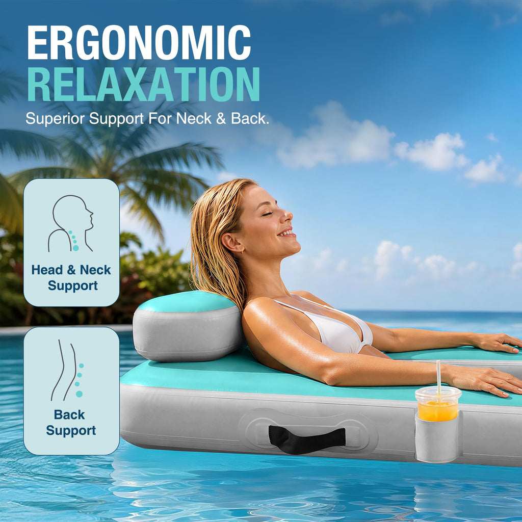 Inflatable Floating Chair with Cup Holder O91208