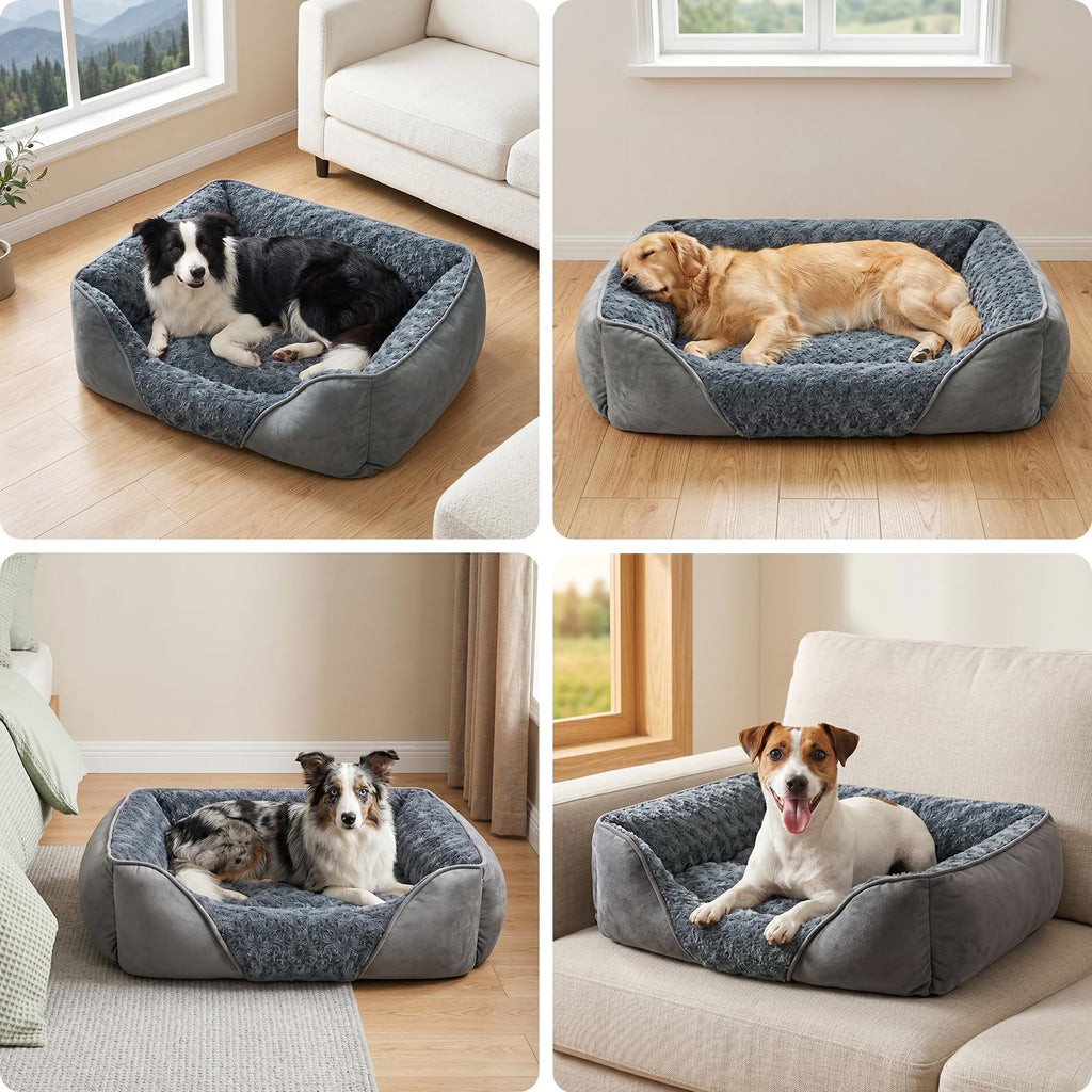 Washable Orthopedic Dog Bed with Anti-Slip Bottom J337324