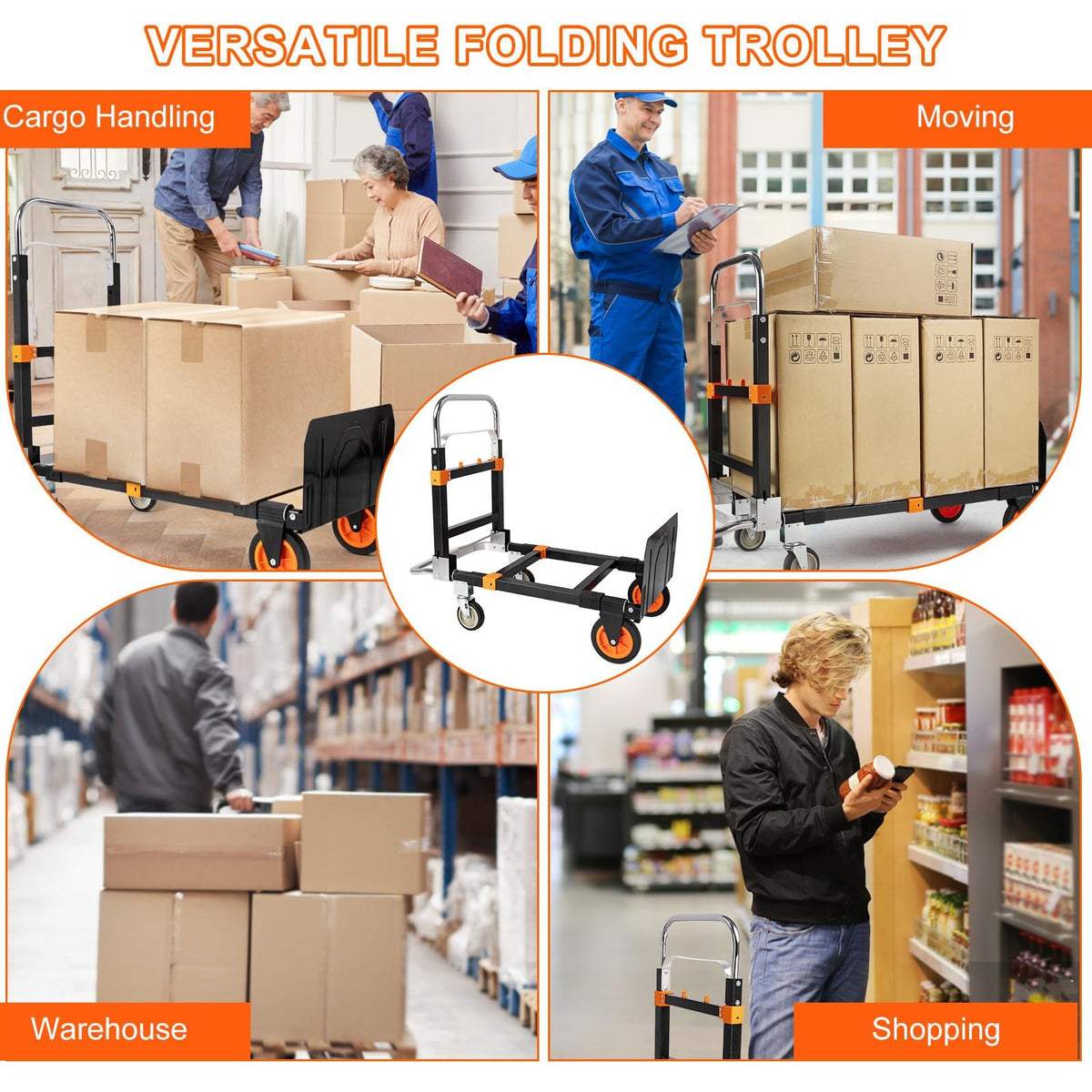 3-in-1 Folding Hand Truck Dolly Q43851