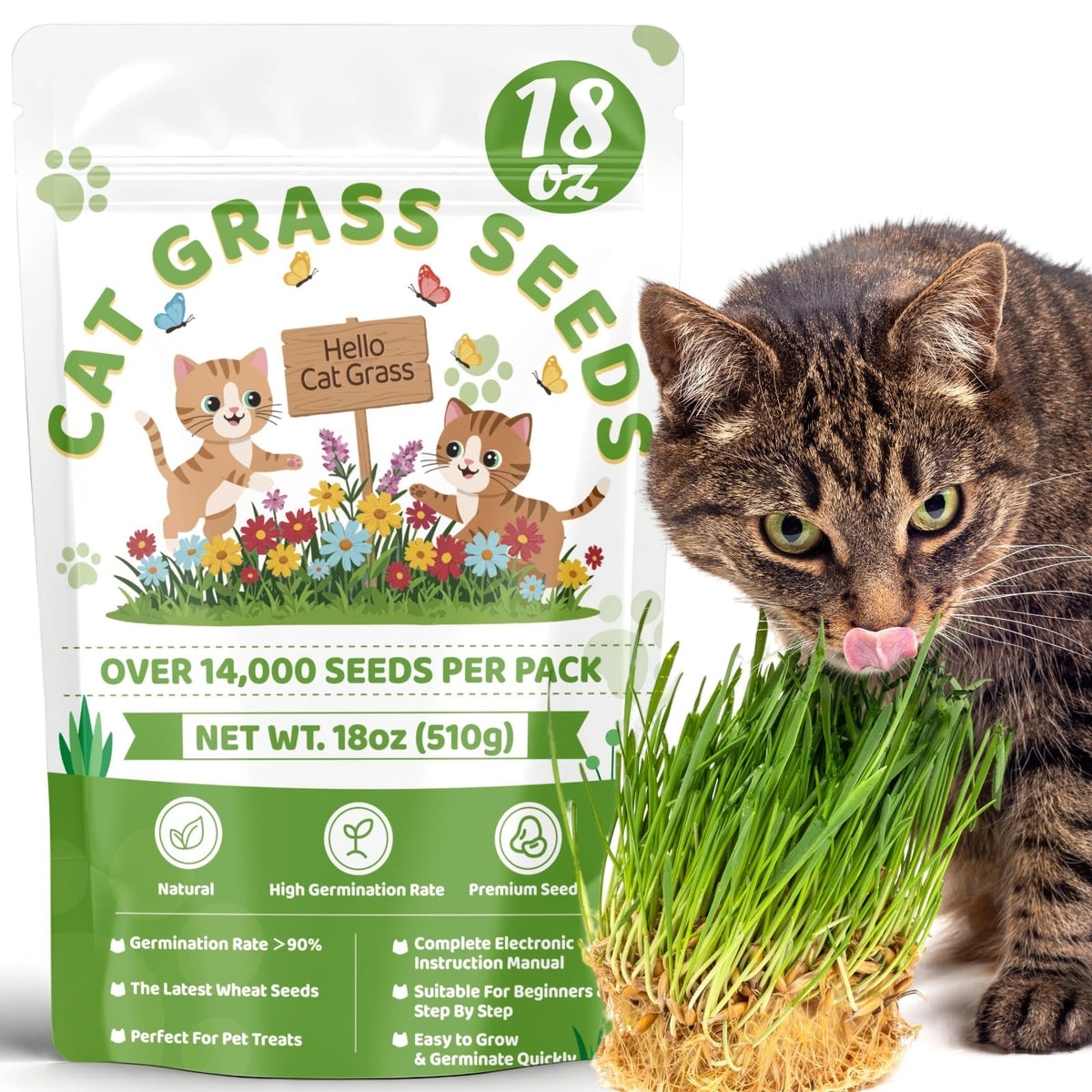 18oz Cat Grass Seeds J19115