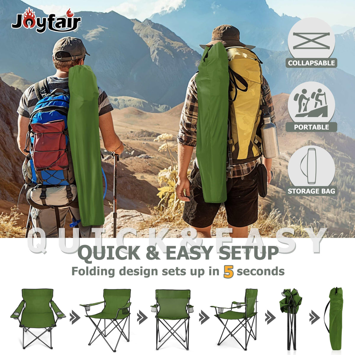 Camping Chairs Olive Green Q525