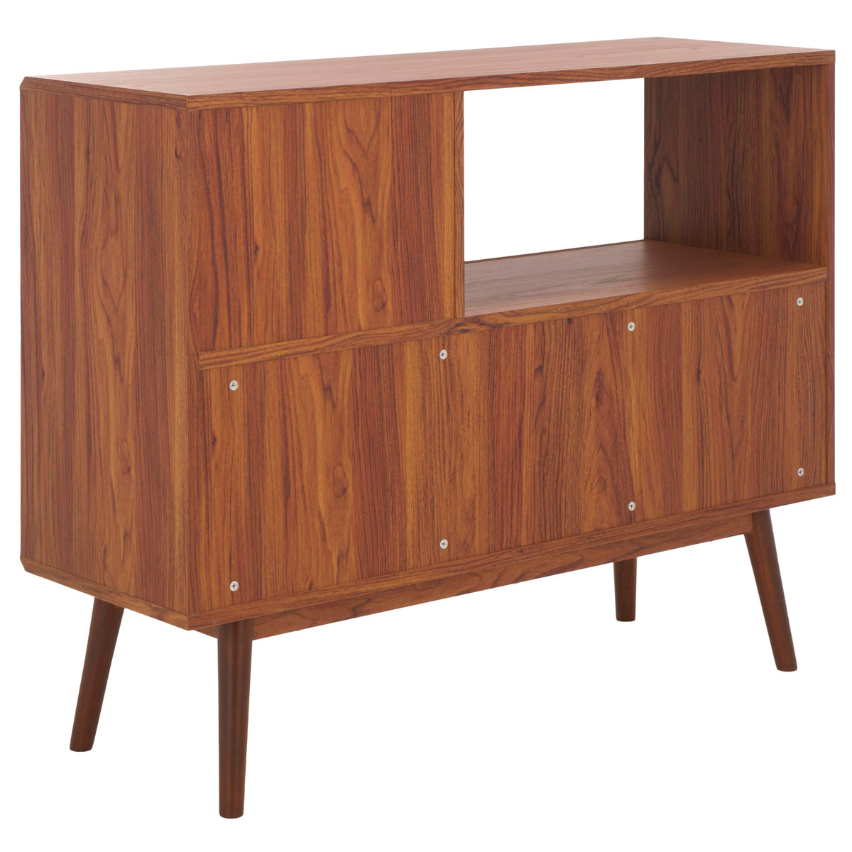Walnut Brown TV Stand with Sliding Door Q868