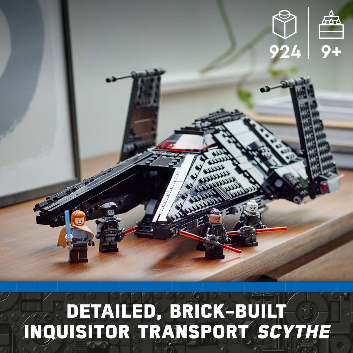 Buildable Toy Starship with Blue and Double-Bladed Red Lightsabers Y195