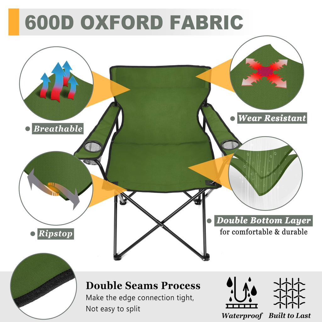 Camping Chairs Olive Green Q525