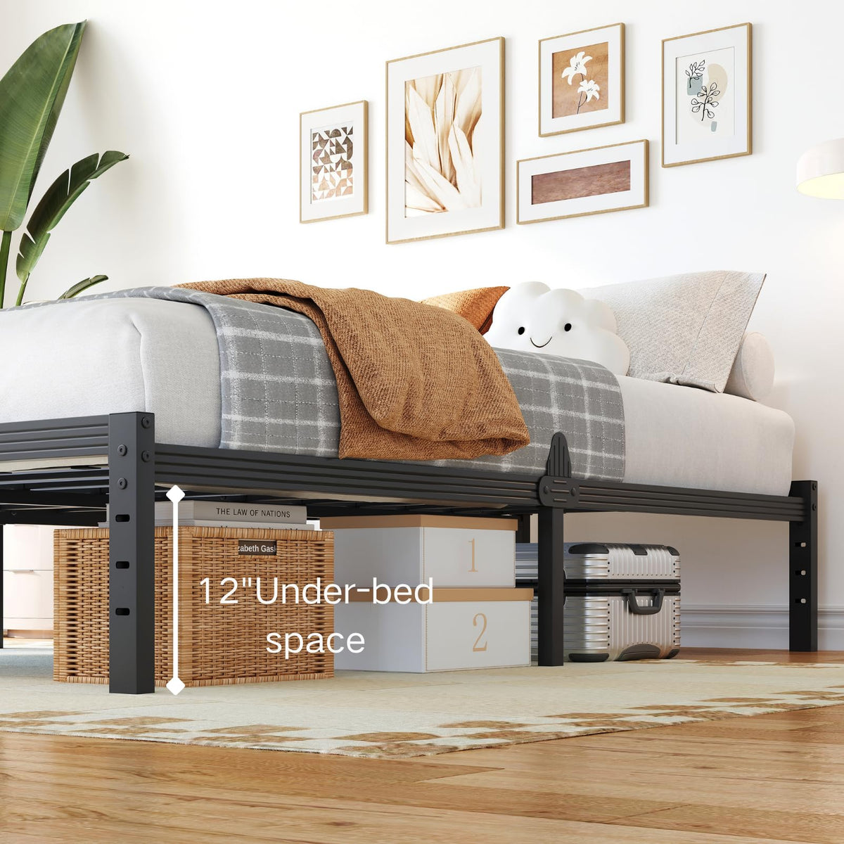 14 Inch Metal Platform Full Bed Frame with Storage P252766