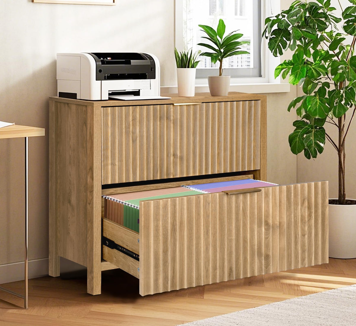 File Cabinet with 2 Drawers and Hanging Bar E85124