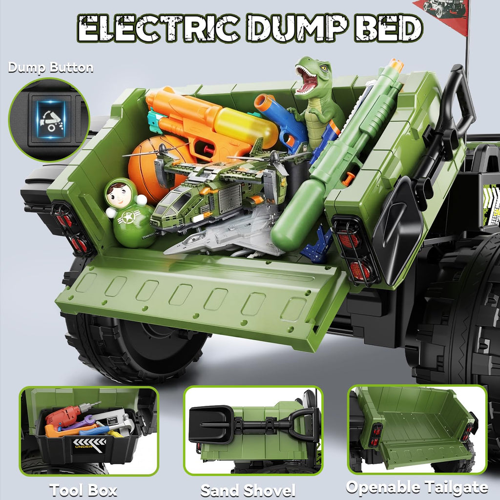 24V 4WD 2-Seater Ride on Dump Truck P54306