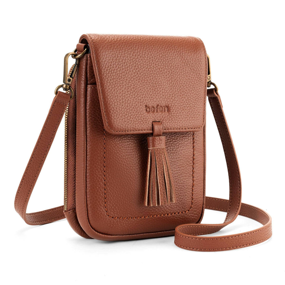 Genuine Leather Small Crossbody Bag W759