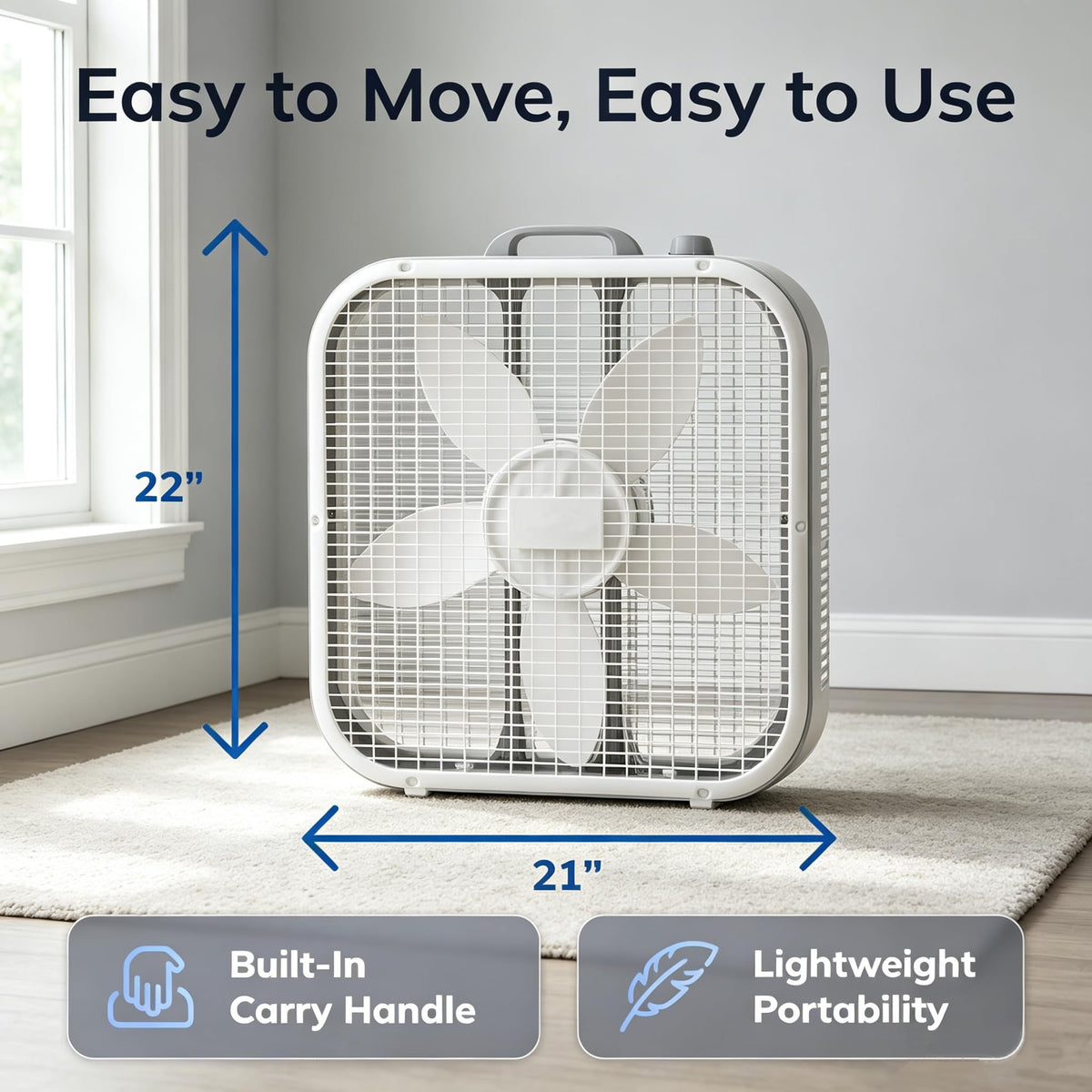3-Speed Weather-Resistant Box Fan X676