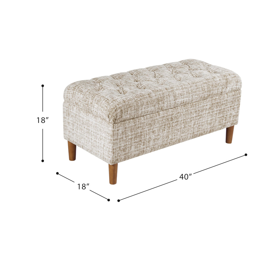 40" Button Tufted Storage Bench G726