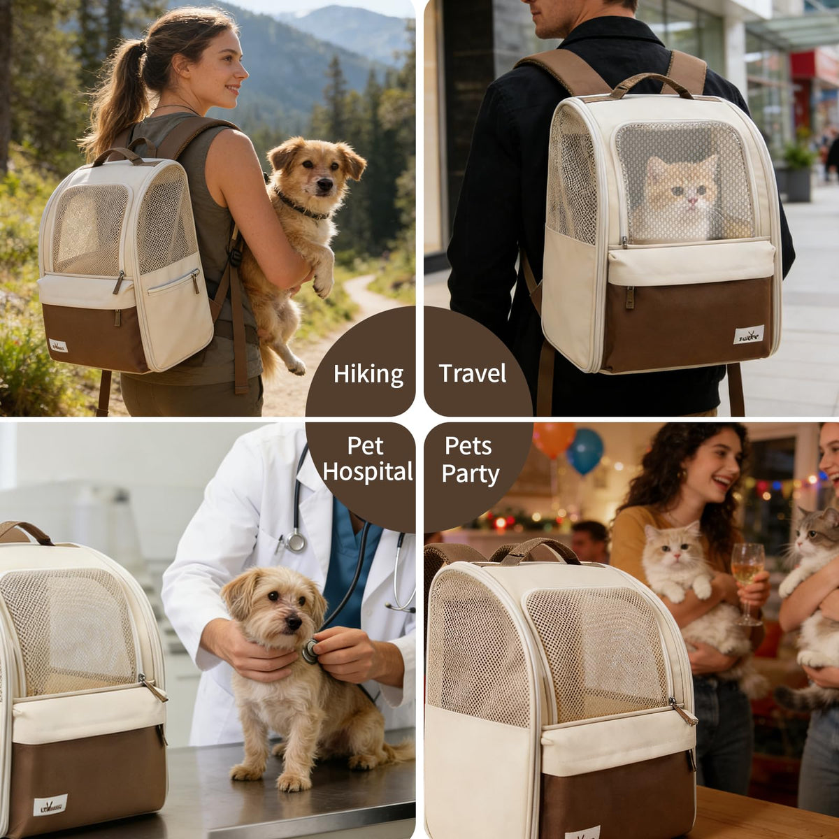 Beige Cat Carrier Backpack F93267