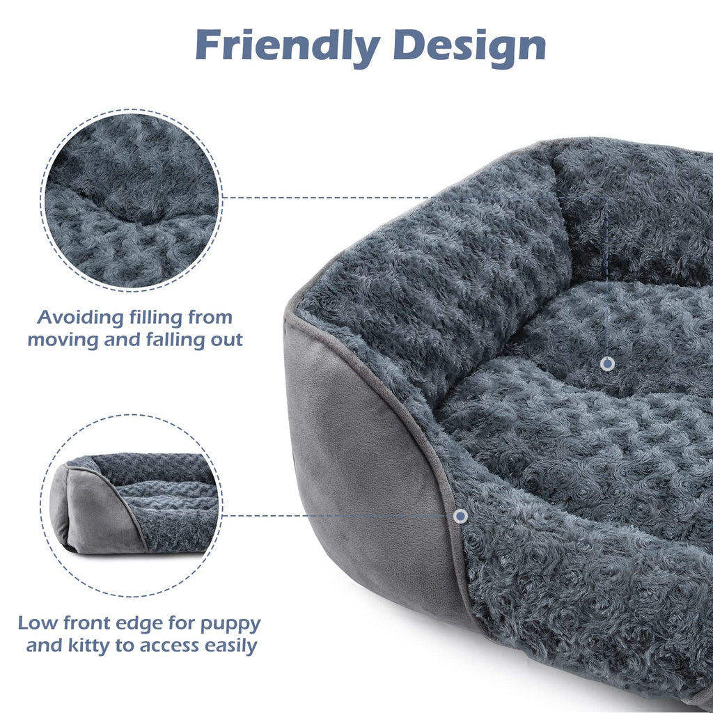 Washable Orthopedic Dog Bed with Anti-Slip Bottom J337324
