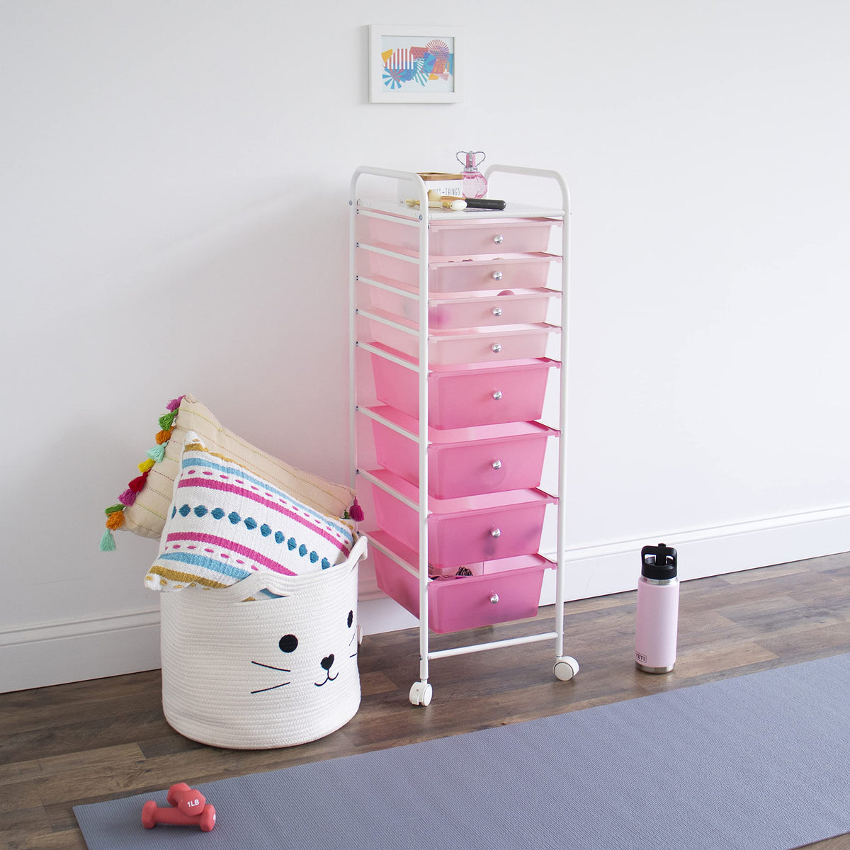 8 Drawer Rolling Storage Cart with Wheels H3289