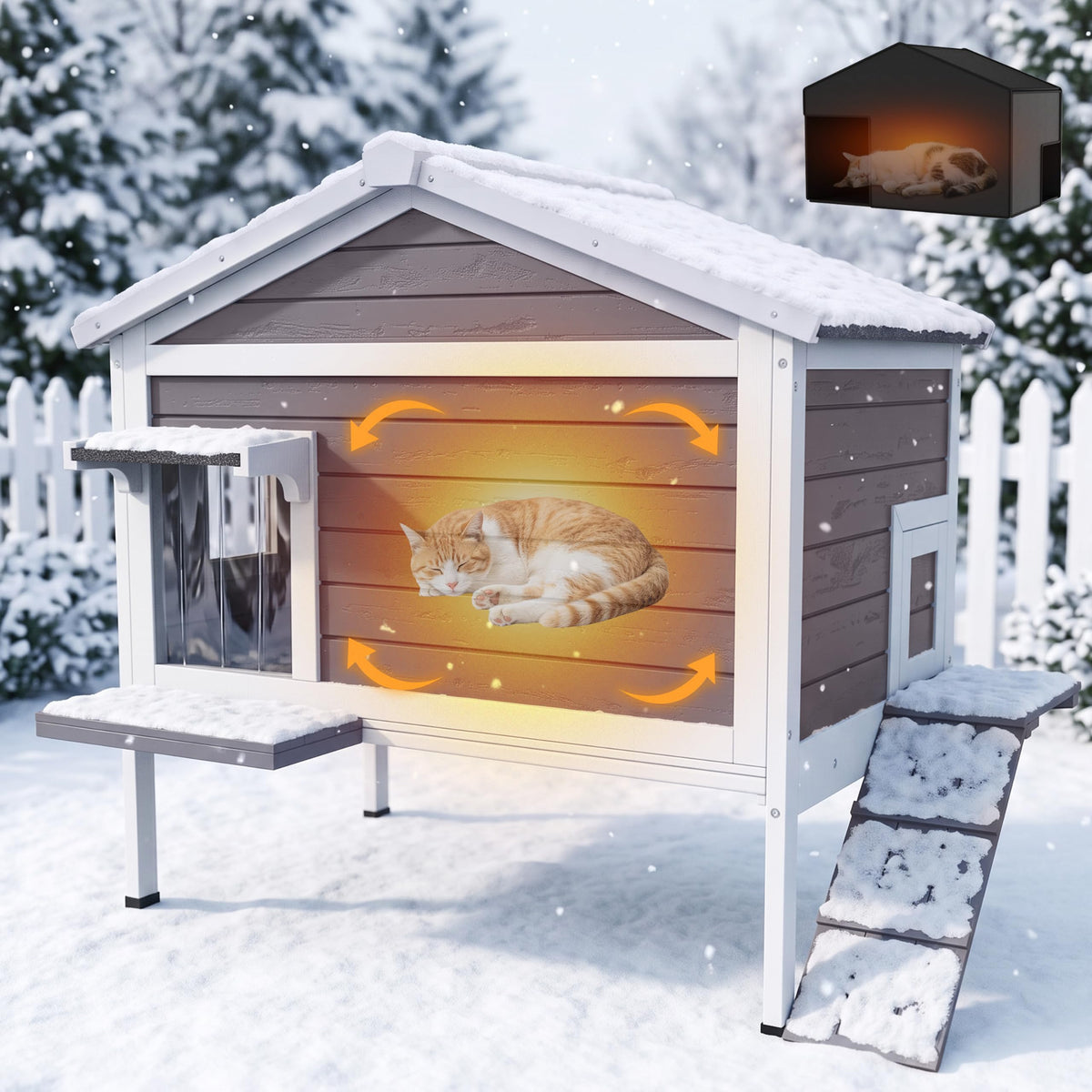 Insulated Outdoor Cat House O697